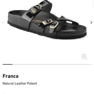 Women’s Birkenstock Exquisite Franca 39N black patent NWT